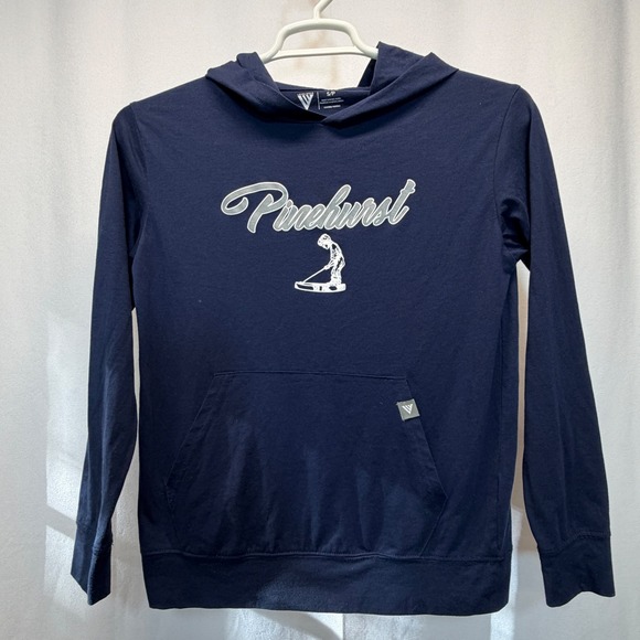 Levelwear Tops - Pinehurst Golf Graphic Hoodie Navy Blue Sweatshirt LEVELWEAR Adult Small